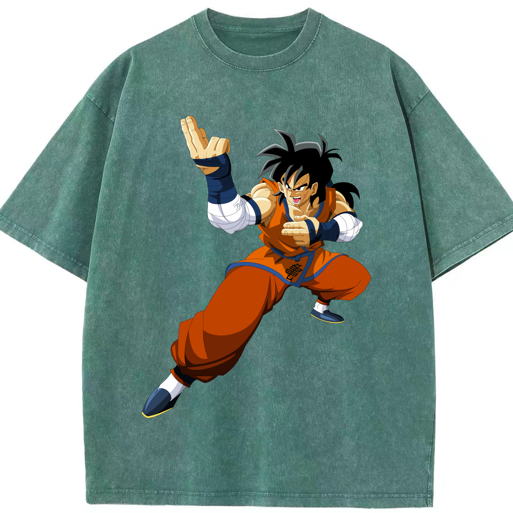 （画像用） ドラゴンボール ヤムチャ DRAGON BALL Yamcha 綿100% ヴィンテージ風 半袖Tシャツ（フロントプリント）